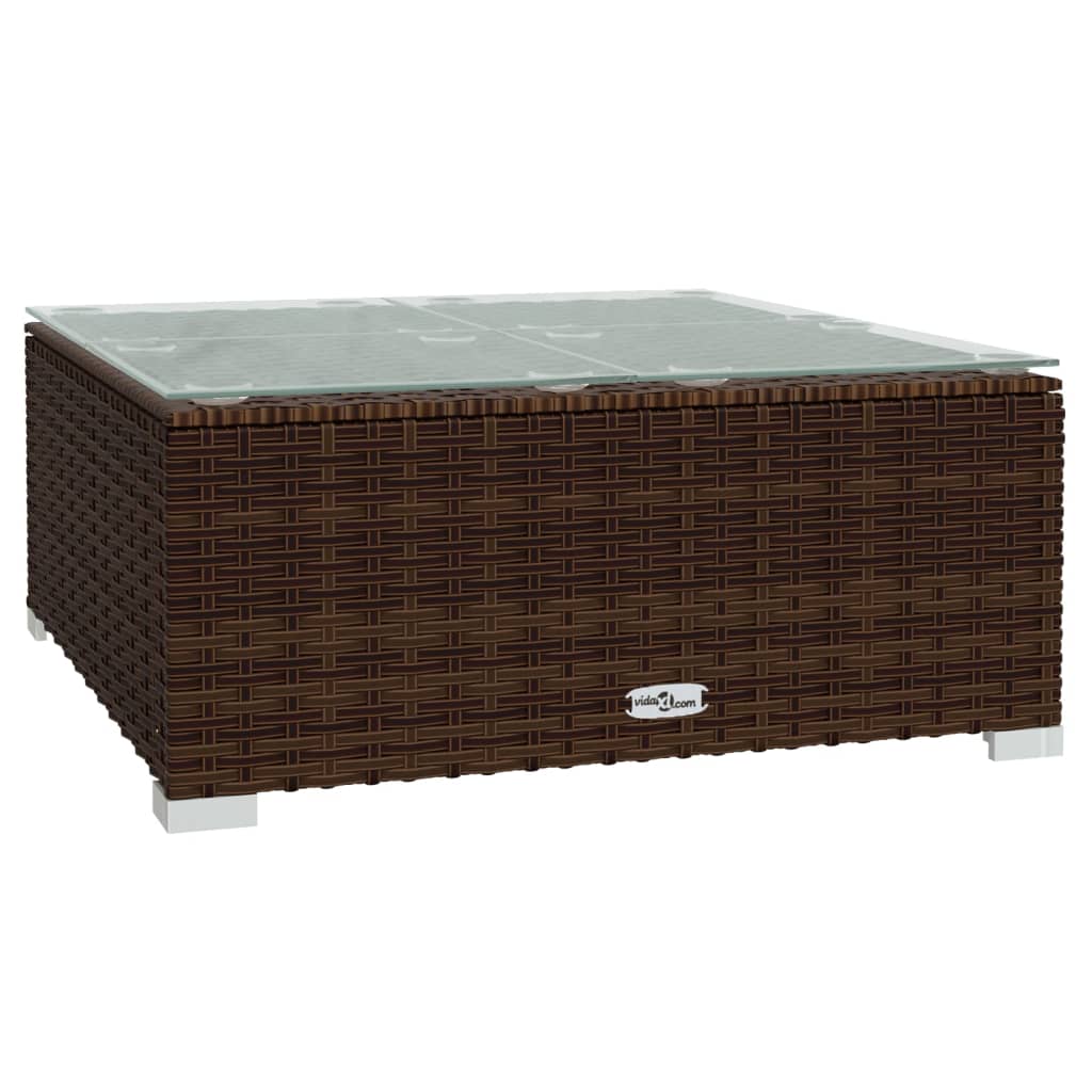 vidaXL 13-delige Loungeset met kussens poly rattan bruin