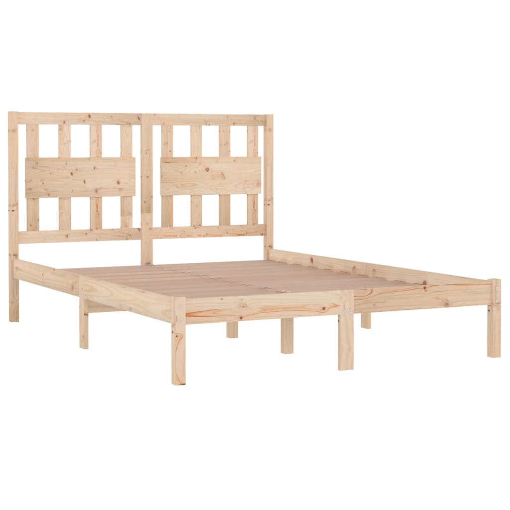 vidaXL Bedframe massief grenenhout 140x190 cm