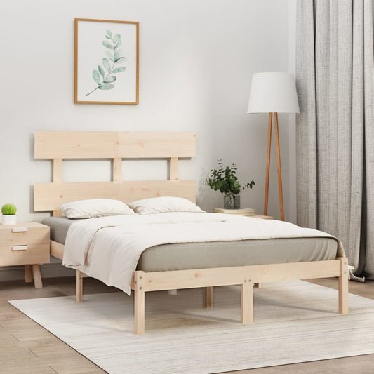 vidaXL Bedframe massief hout 140x190 cm