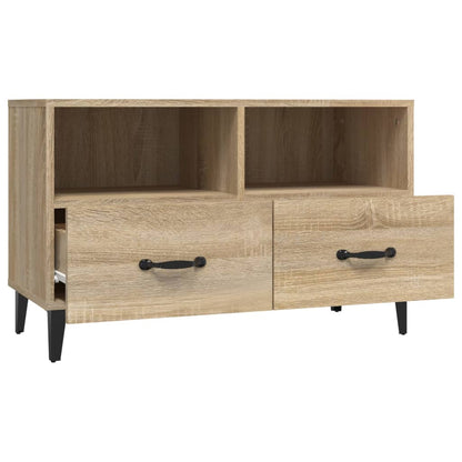 vidaXL Tv-meubel 80x36x50 cm bewerkt hout sonoma eiken