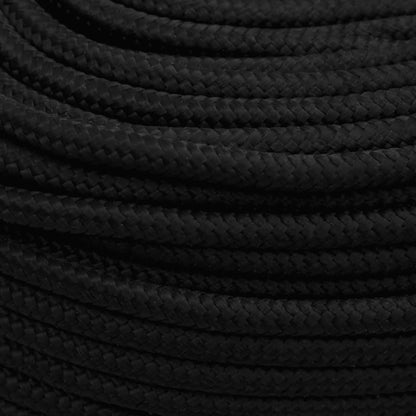 vidaXL Werktouw 8 mm 50 m polyester zwart