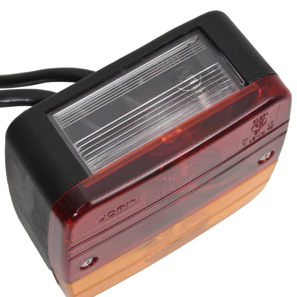 vidaXL Aanhangerlampen 2 st klassiek peertje 12 V 10,5x5x9,5 cm rood