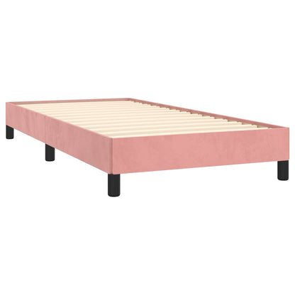 vidaXL Bedframe fluweel roze 100x200 cm