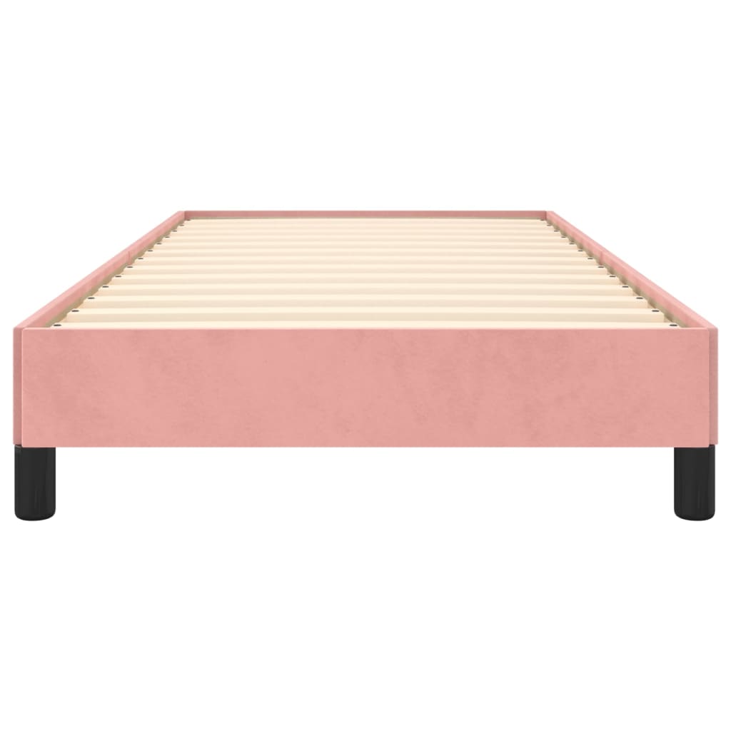 vidaXL Bedframe fluweel roze 100x200 cm