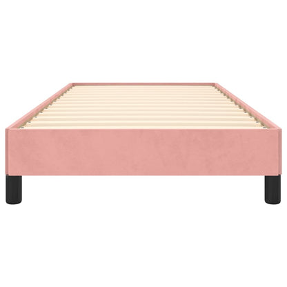 vidaXL Bedframe fluweel roze 100x200 cm