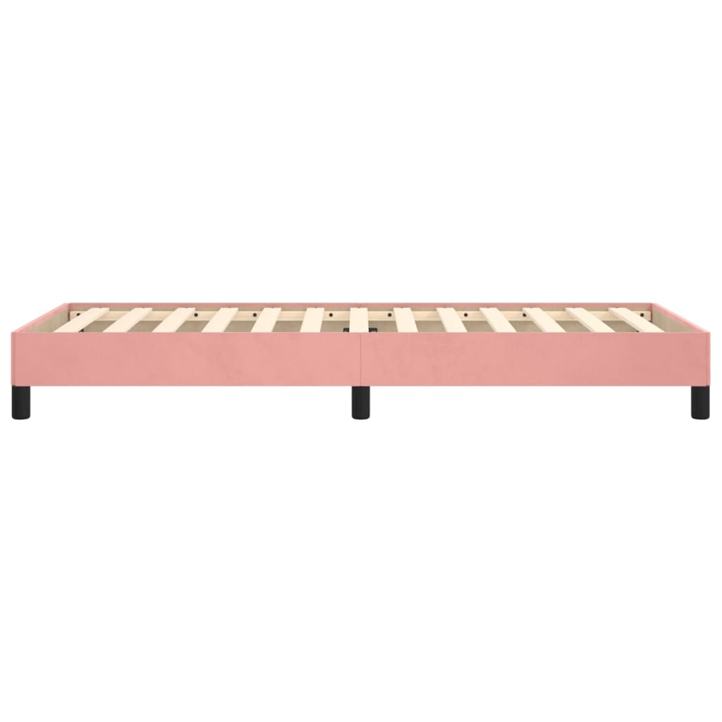 vidaXL Bedframe fluweel roze 100x200 cm