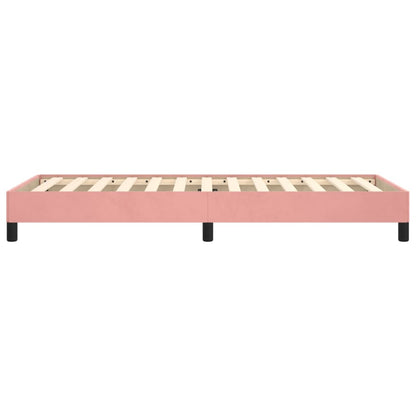 vidaXL Bedframe fluweel roze 100x200 cm