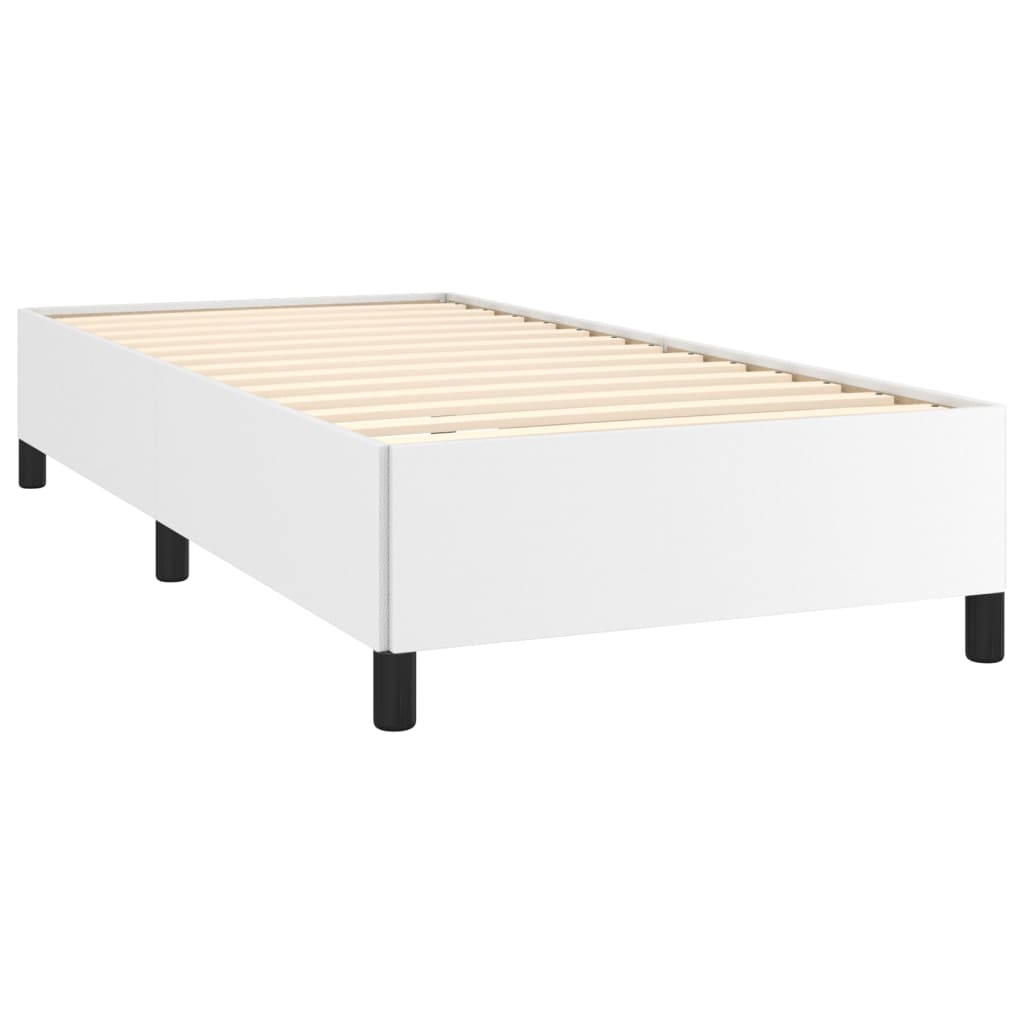 vidaXL Bedframe kunstleer wit 90x200 cm