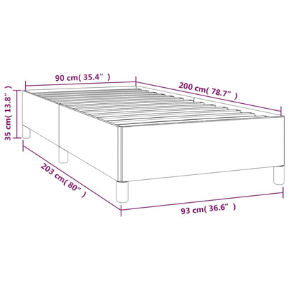 vidaXL Bedframe kunstleer wit 90x200 cm