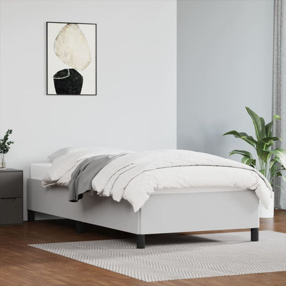 vidaXL Bedframe kunstleer wit 90x200 cm