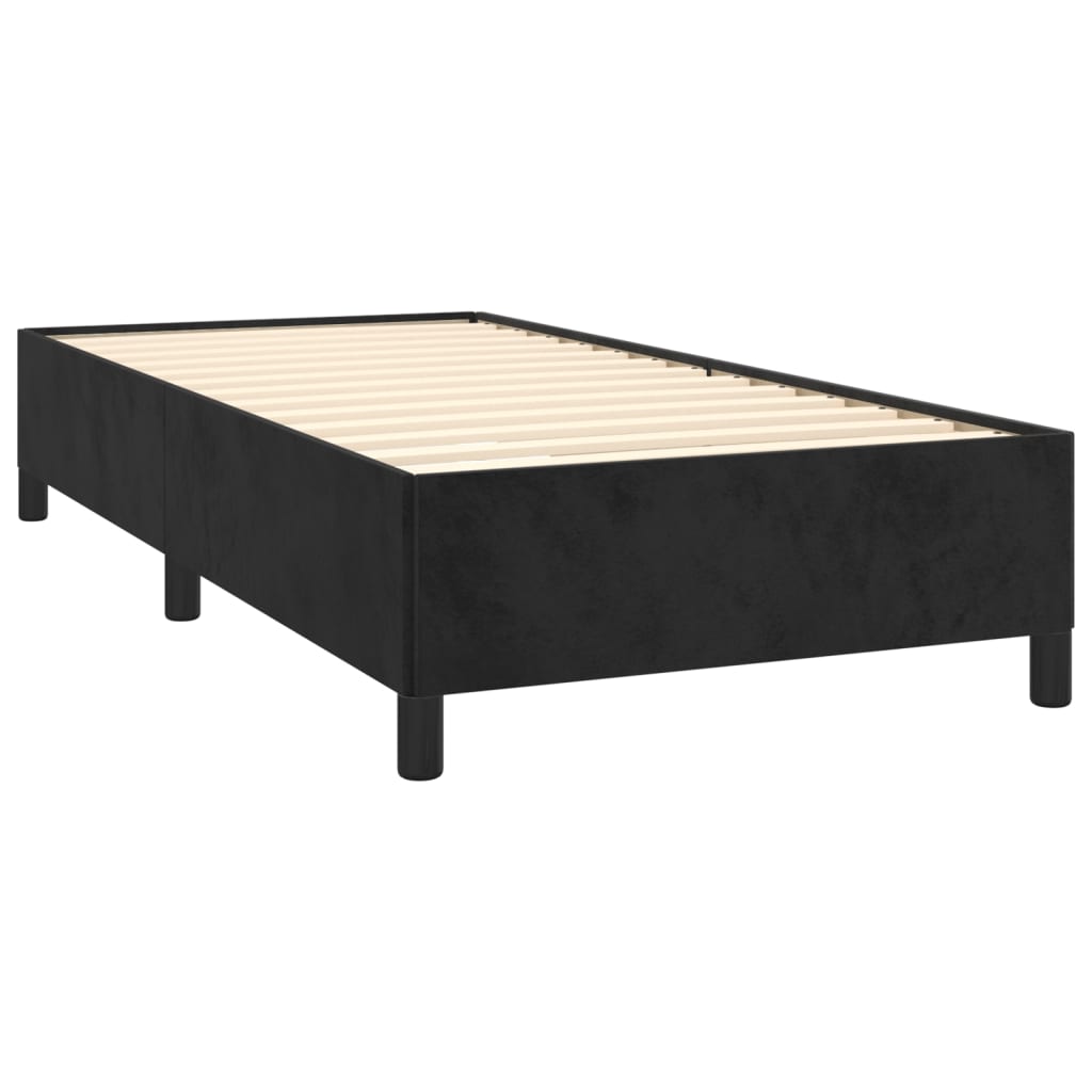 vidaXL Bedframe fluweel zwart 90x190 cm