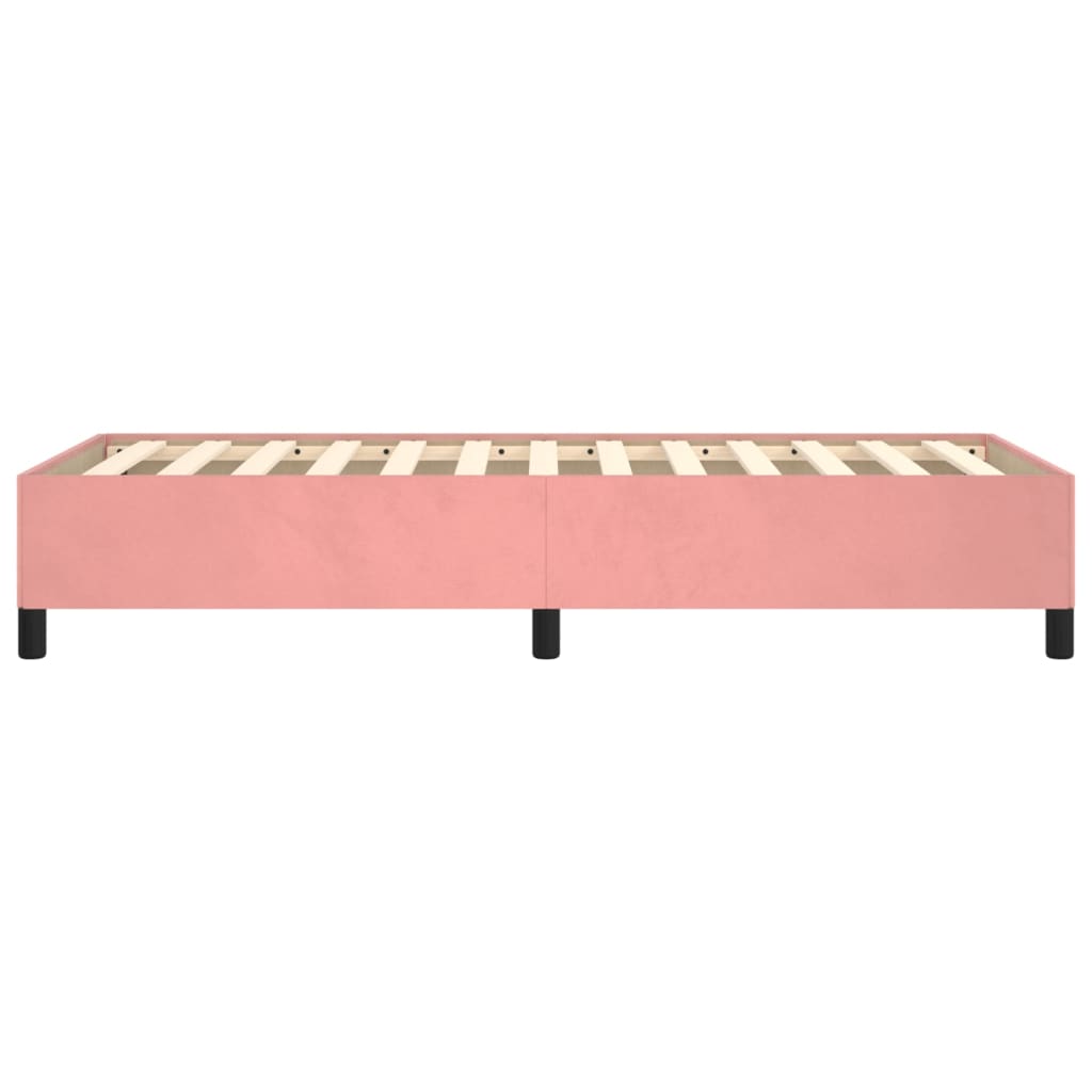 vidaXL Bedframe fluweel roze 100x200 cm