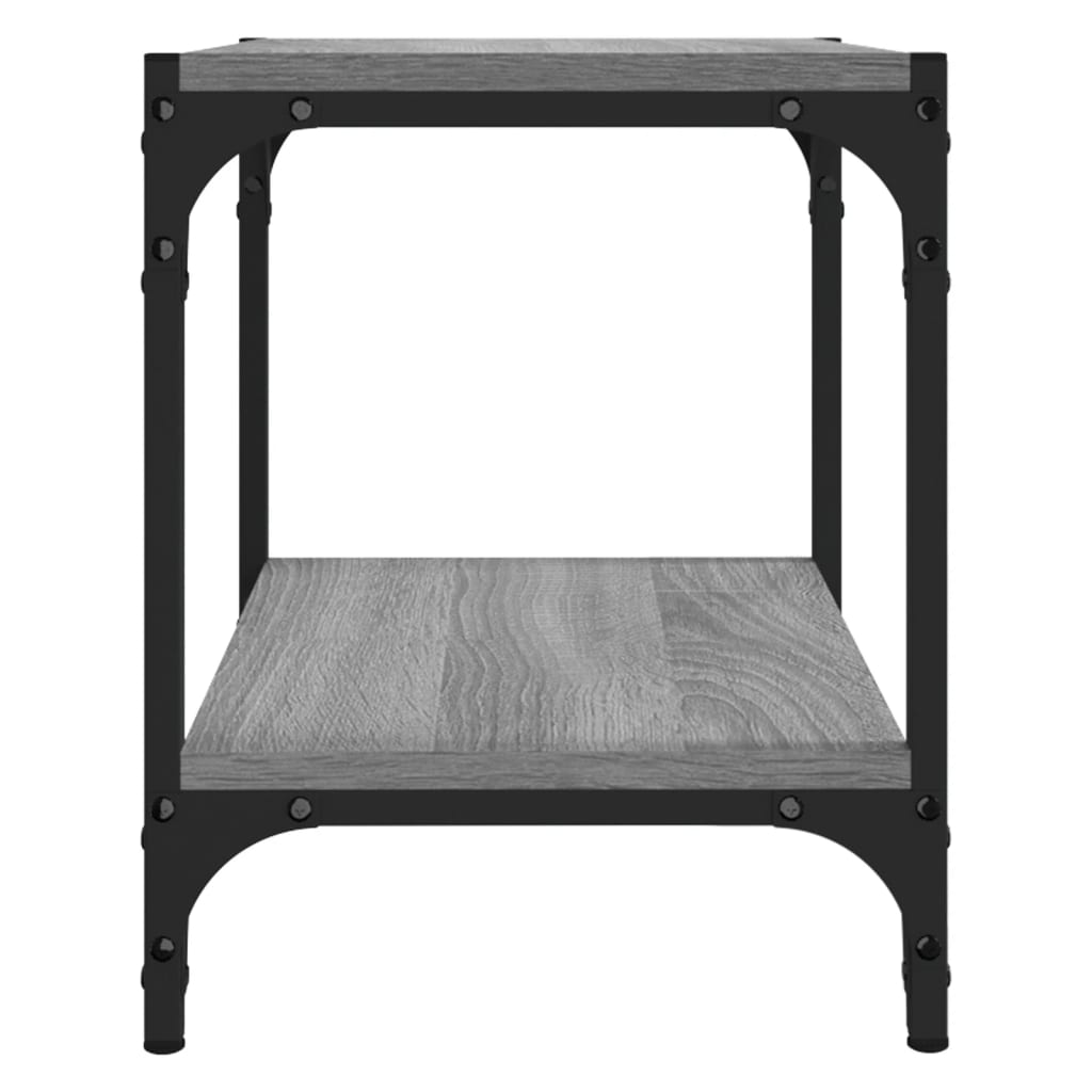 vidaXL Tv-meubel 40x33x41 cm bewerkt hout en staal grijs sonoma eiken