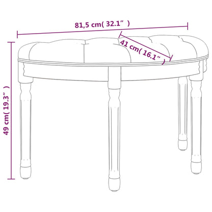 vidaXL Bankje 81,5x41x49 cm stof donkergrijs