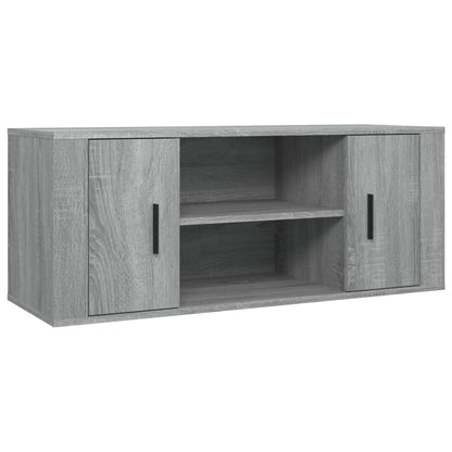 vidaXL Tv-meubel 100x35x40 cm bewerkt hout grijs sonoma eikenkleurig