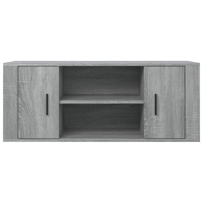 vidaXL Tv-meubel 100x35x40 cm bewerkt hout grijs sonoma eikenkleurig