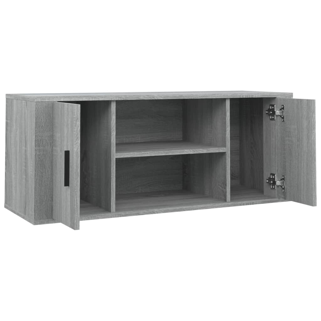 vidaXL Tv-meubel 100x35x40 cm bewerkt hout grijs sonoma eikenkleurig