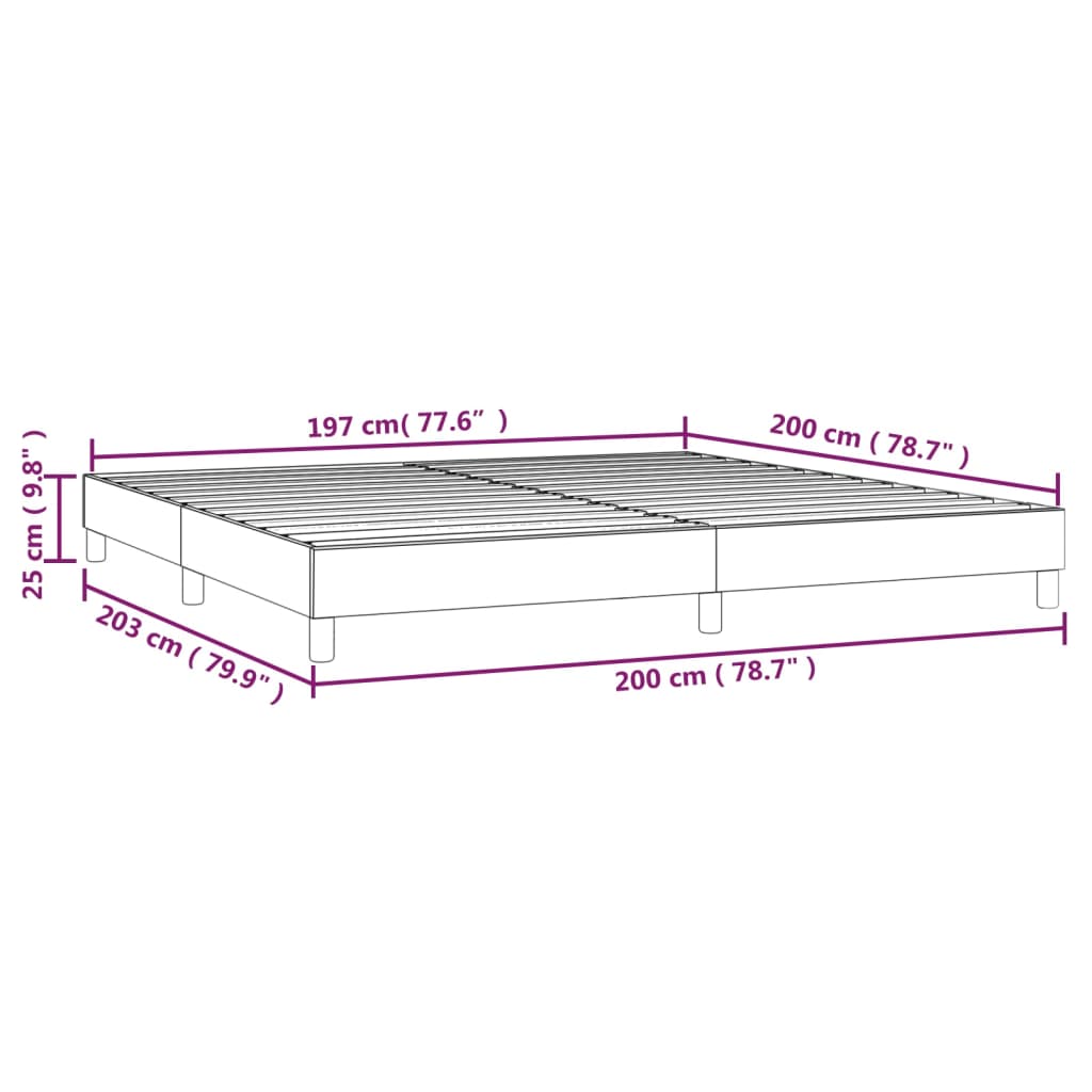 vidaXL Bedframe kunstleer zwart 200x200 cm