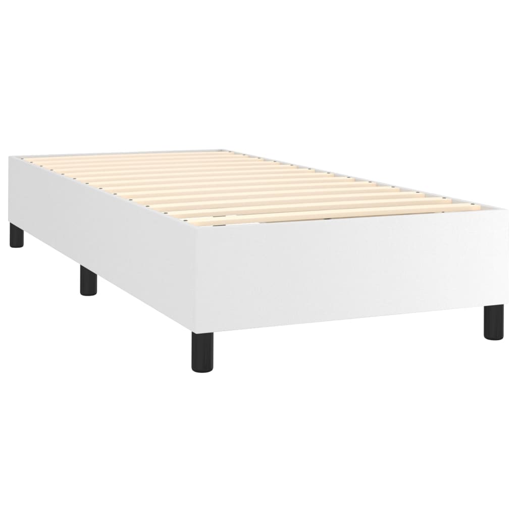 vidaXL Bedframe kunstleer wit 90x200 cm