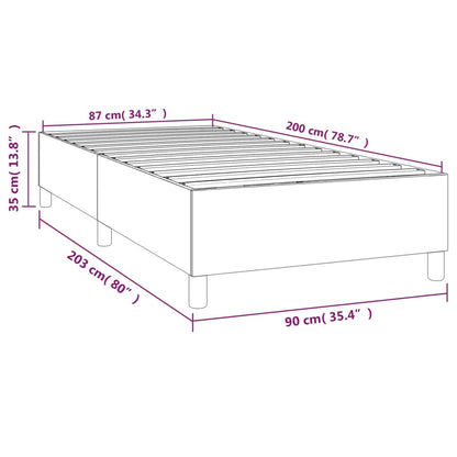 vidaXL Bedframe kunstleer wit 90x200 cm