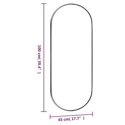 vidaXL Wandspiegel 45x100 cm ovaal glas