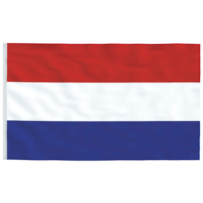 vidaXL Vlag met vlaggenmast Nederland 5,55 m aluminium