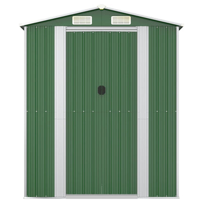 vidaXL Tuinschuur 192x440x223 cm gegalvaniseerd staal groen