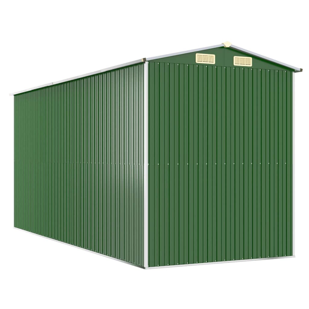 vidaXL Tuinschuur 192x440x223 cm gegalvaniseerd staal groen