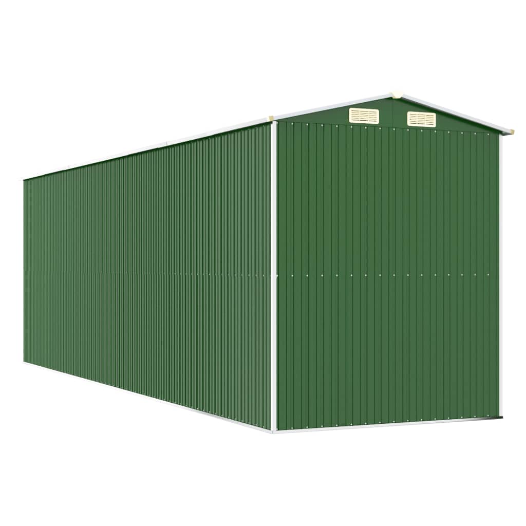 vidaXL Tuinschuur 192x606x223 cm gegalvaniseerd staal groen