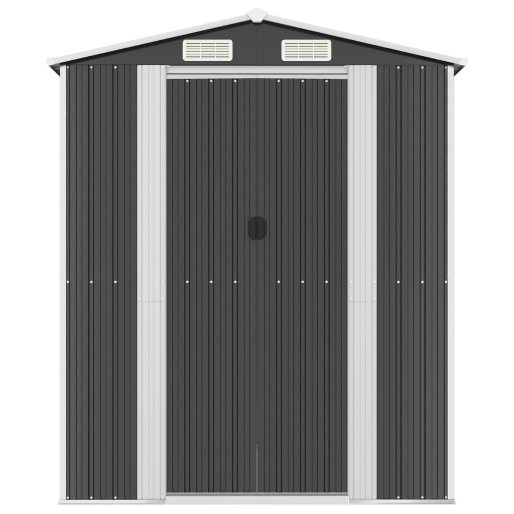 vidaXL Tuinschuur 192x357x223 cm gegalvaniseerd staal antracietkleurig