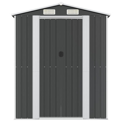 vidaXL Tuinschuur 192x357x223 cm gegalvaniseerd staal antracietkleurig