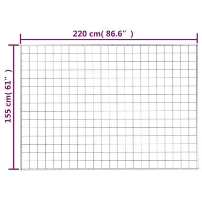 vidaXL Verzwaringsdeken 155x220 cm 7 kg stof grijs