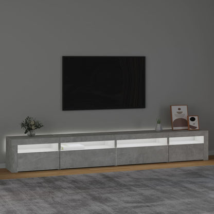 vidaXL Tv-meubel met LED-verlichting 270x35x40 cm betongrijs