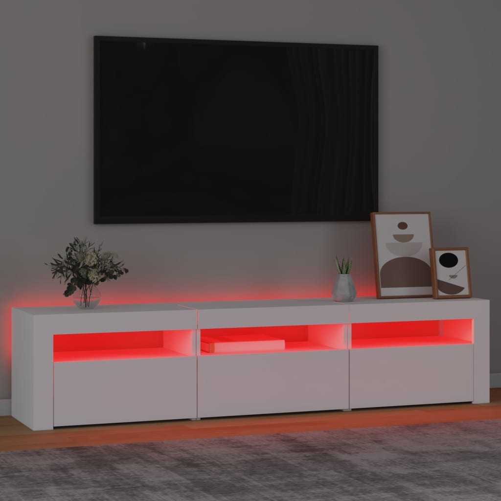 vidaXL Tv-meubel met LED-verlichting 180x35x40 cm wit