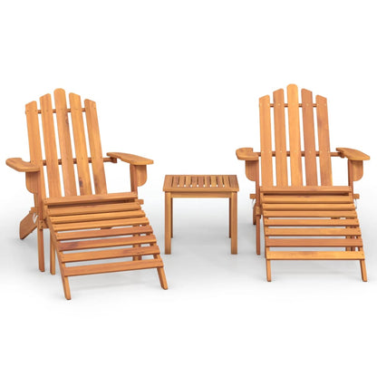 vidaXL 3-delige Loungeset Adirondack massief acaciahout