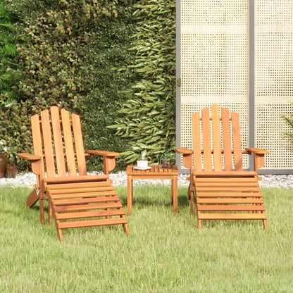 vidaXL 3-delige Loungeset Adirondack massief acaciahout