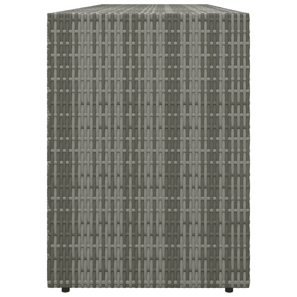 vidaXL Tuinkast 198x55,5x80 cm poly rattan grijs