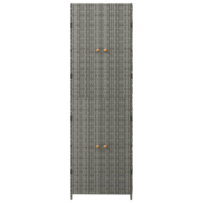 vidaXL Tuinkast 59x40x180 cm poly rattan grijs