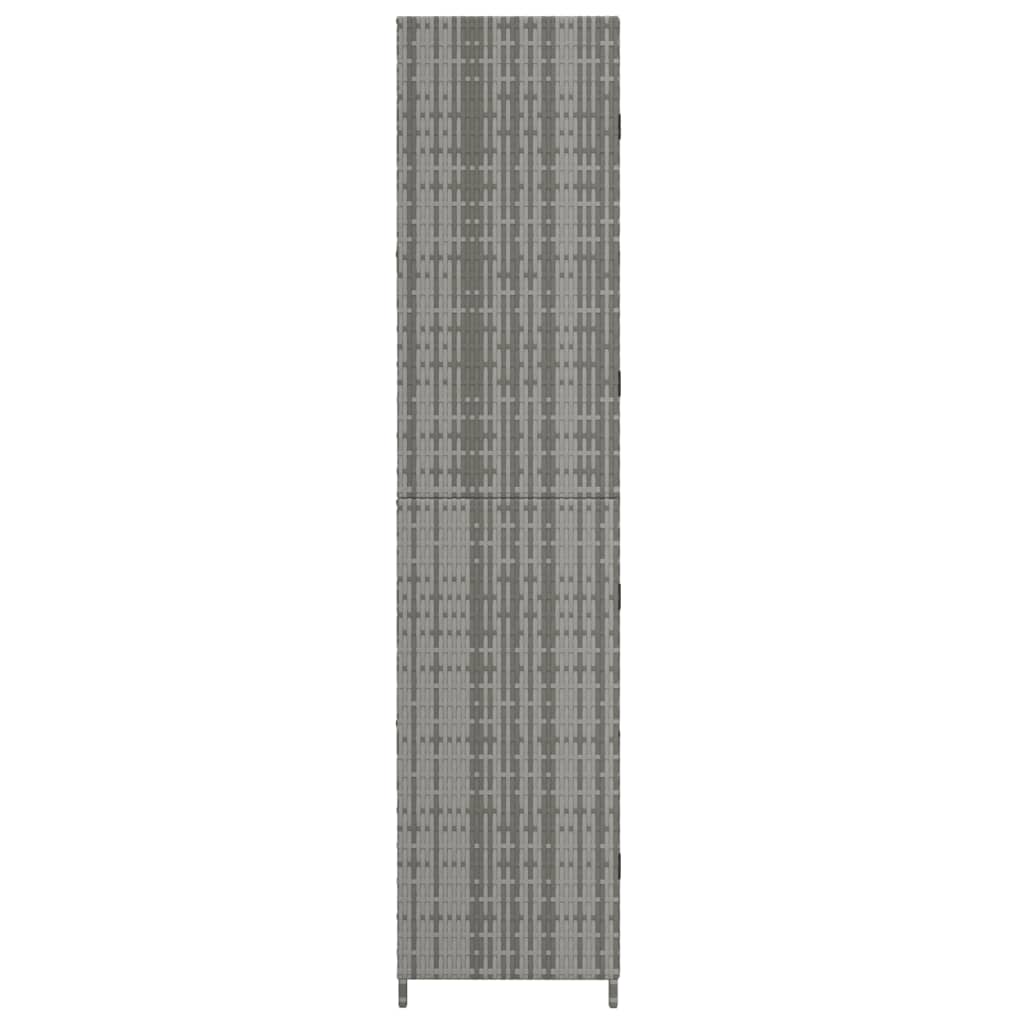 vidaXL Tuinkast 59x40x180 cm poly rattan grijs