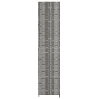 vidaXL Tuinkast 59x40x180 cm poly rattan grijs