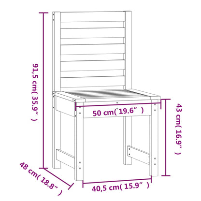 vidaXL Tuinstoelen 2 st 50x48x91,5 cm massief grenenhout wit