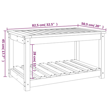 vidaXL Tuintafel 82,5x50,5x45 cm massief grenenhout honingbruin