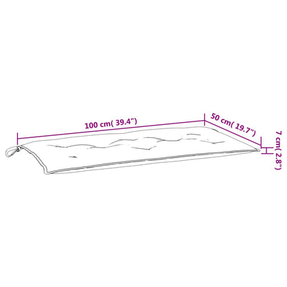 vidaXL Tuinbankkussens 2 st 100x50x7 cm oxford stof wijnrood