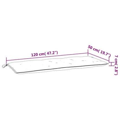 vidaXL Tuinbankkussens 2 st 120x50x7 cm oxford stof lichtblauw