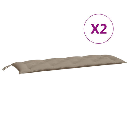 vidaXL Tuinbankkussens 2 st 150x50x7 cm oxford stof taupe