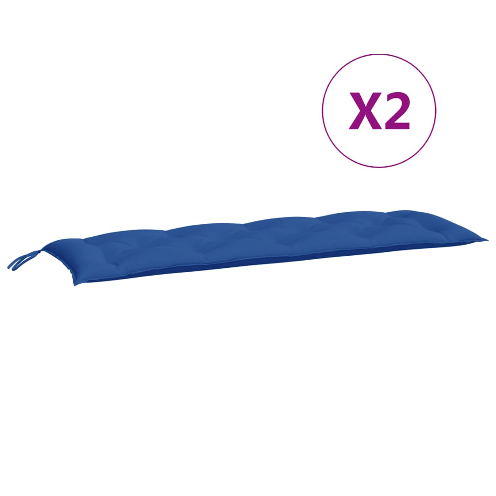 vidaXL Tuinbankkussens 2 st 150x50x7 cm oxford stof blauw