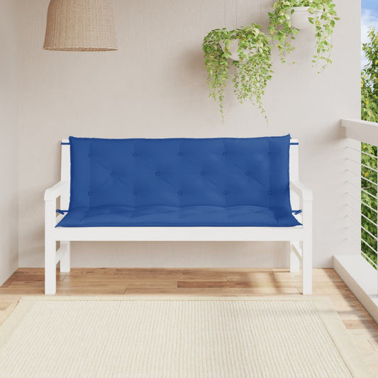 vidaXL Tuinbankkussens 2 st 150x50x7 cm oxford stof blauw