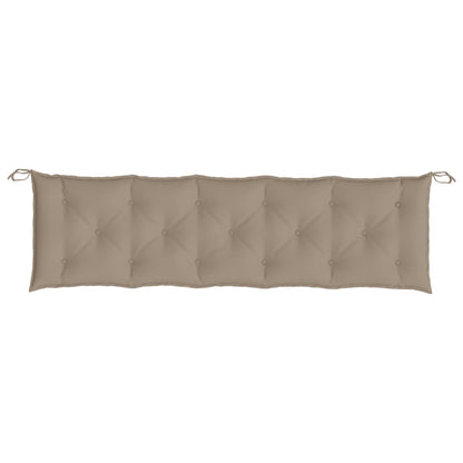 vidaXL Tuinbankkussens 2 st 180x50x7 cm oxford stof taupe