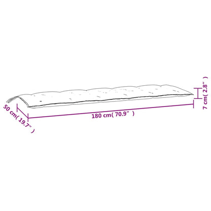 vidaXL Tuinbankkussens 2 st 180x50x7 cm oxford stof taupe