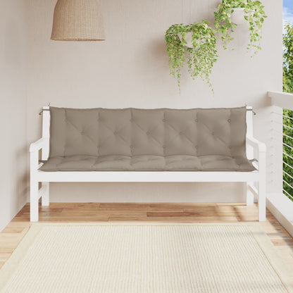 vidaXL Tuinbankkussens 2 st 180x50x7 cm oxford stof taupe